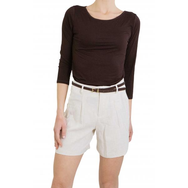 Bermuda con cintura tinta unita Only